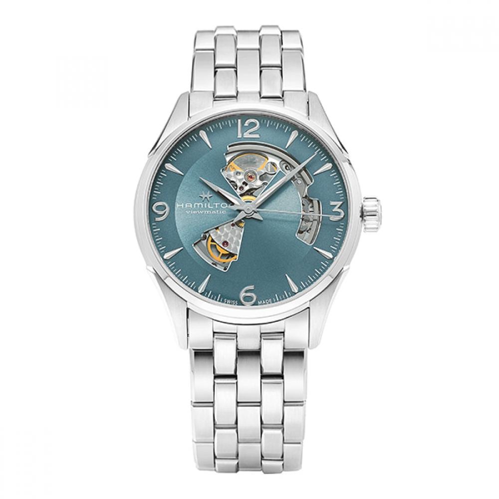 

Чоловічий металевий годинник Hamilton H32705142 Jazzmaster Open Heart H32705142