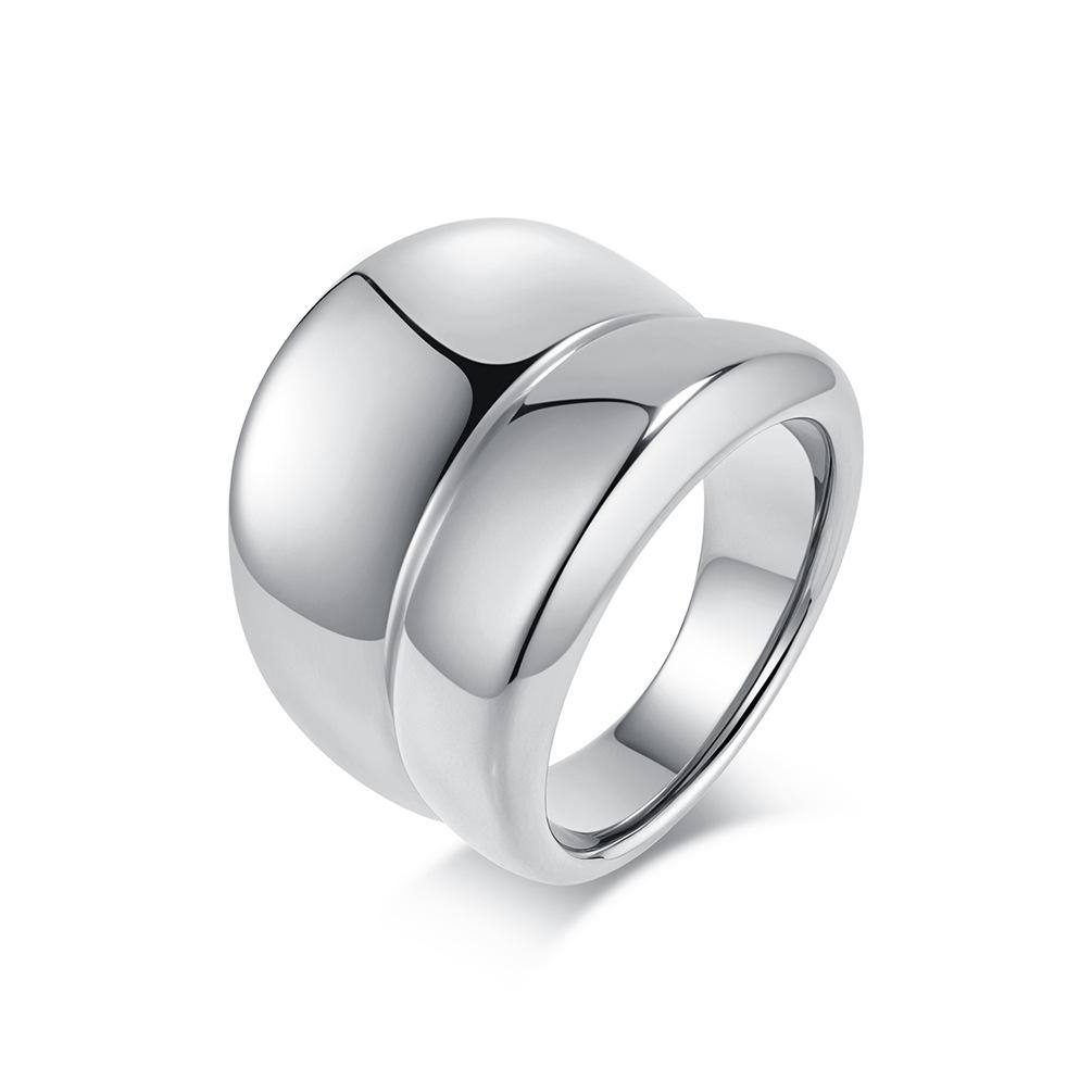 2026 Простое и Преувеличенное Высококлассное Кольцо Женская Мода Повседневное Стиль Легкая Роскошь Дизайн Ручные Украшения 6#