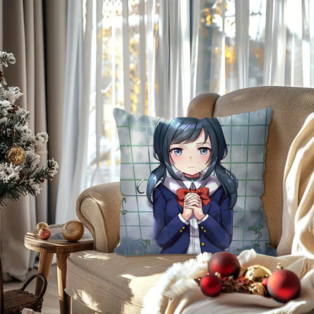 Weathering With You Animation Pillow Case Square Pillow Bedroom Sofa Leisure ComfortCushionCar Living Room Home Decoration 40X40