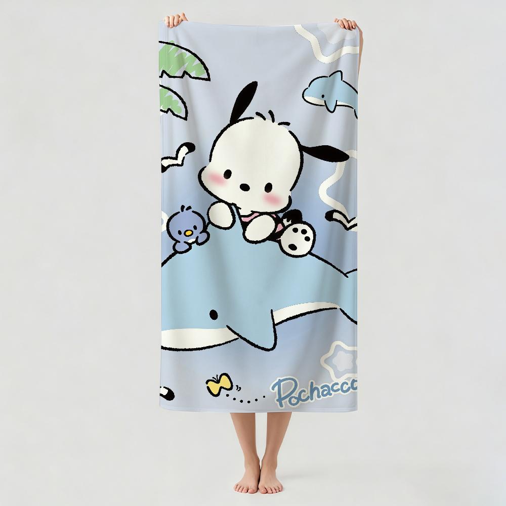 Cartoon cute P-Pochacco Towel Drying Bath Towel Applicable To Light Swimming Camping Yoga Beach Out