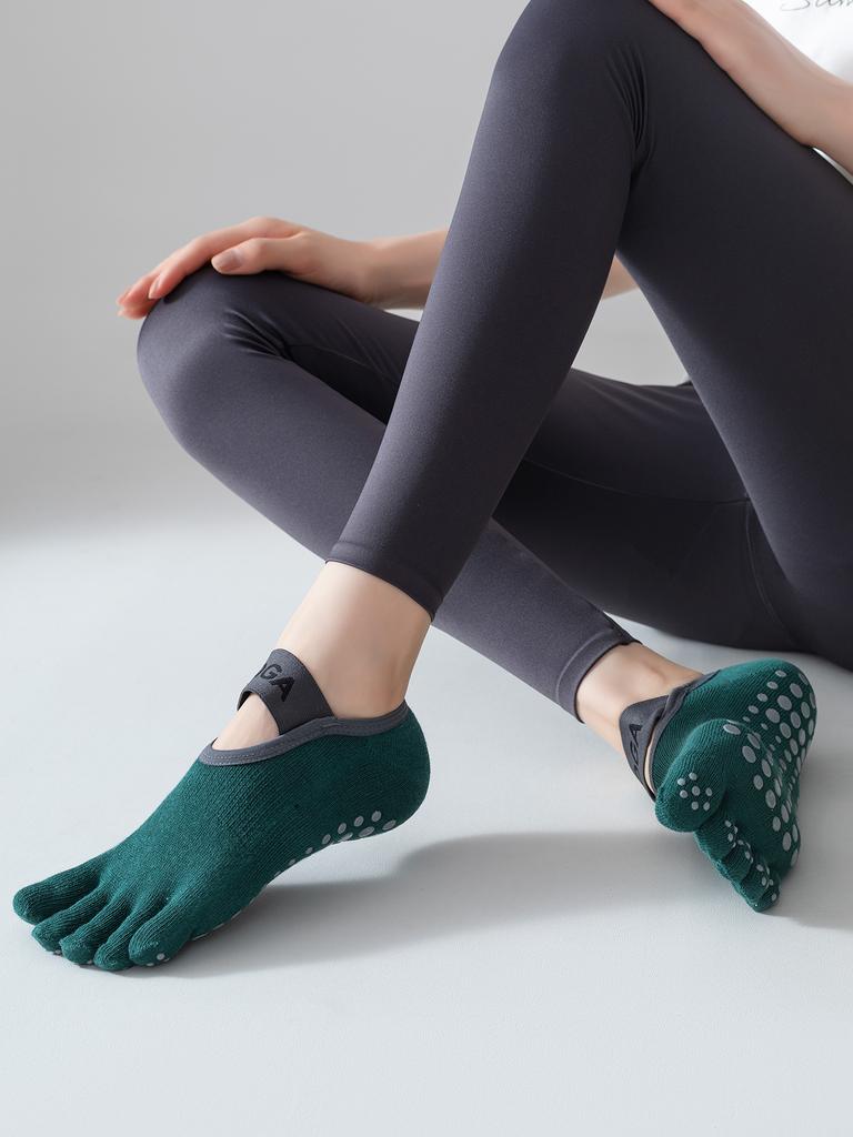 1 Paar Damen-Fünf-Zehen-Socken, professionelle Anti-Rutsch-Yoga-Socken, Pilates-Fitness-Socken