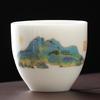 Dehua Ceramic Sheep Fat Jade Porcelain Teacup