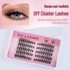 Selbstklebende 3D-Cluster-Wimpern 'Fluffy Fox Eye' - Europäischer & Amerikanischer Stil