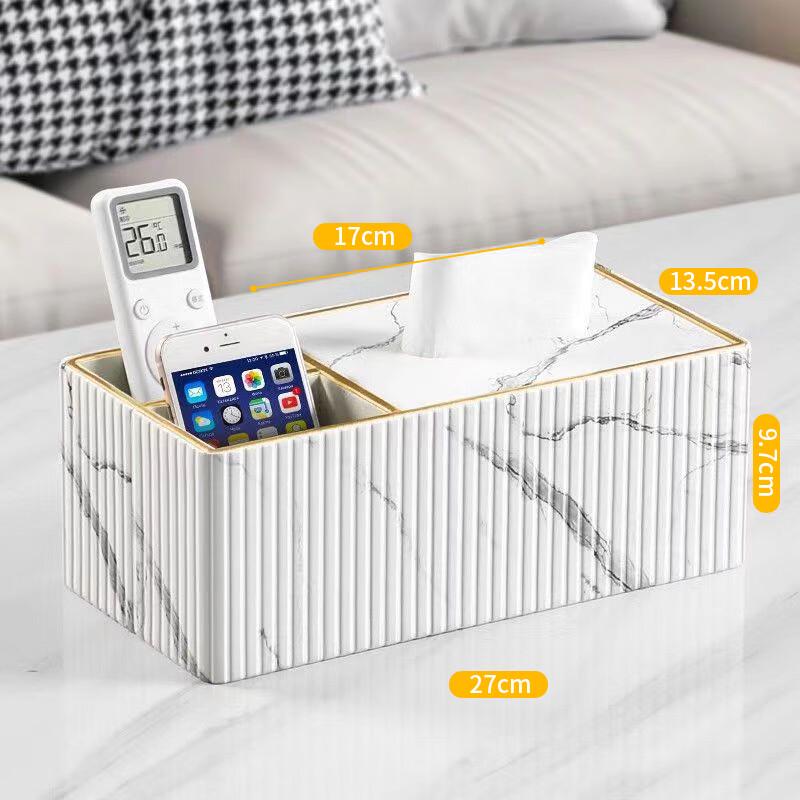 Moshen Creative Leather Dual-Compartment Tissue Box Set