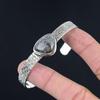 Halloween Sale Trillion Stingray Coral Gemstone Sterling Silver Bangle Jewelry