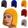 1111 Autumn and Winter Solid Color Knitted Hat Wig Personalized Fashion Wig Shape Travel Warm Wool Pullover Hat