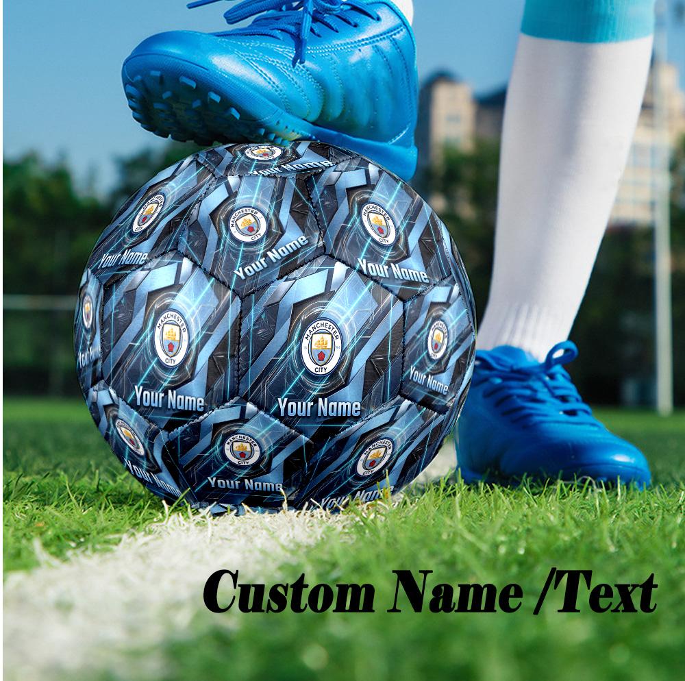 Size 5 Football Custom Name Text, Outdoor Training Soccer BallManchester City