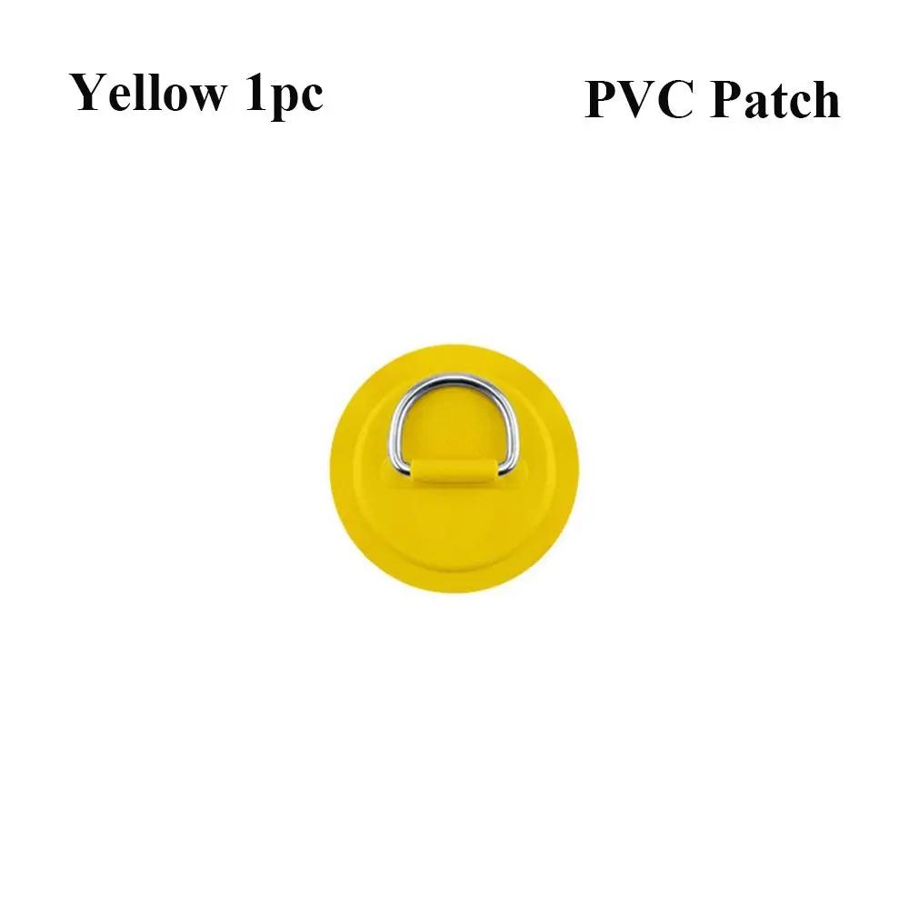 1/4Pcs Surfboard Dinghy Boat PVC Patch With Stainless Steel D Ring Deck Rigging Sup Round Ring Pad 5M Bungee Rope Kit Accessorie