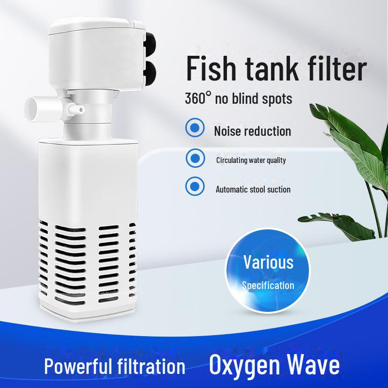 Songbao Aquarium Filter: Triple-Function Pump & Purification System with Oxygen Pump for Small Tanks