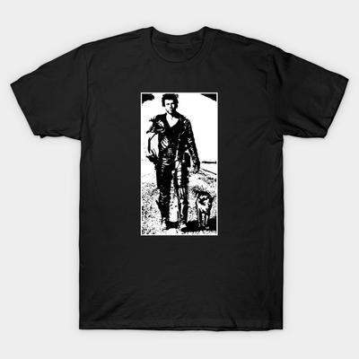 Asian Size Men Print T-shirt Mad Max The Road Warrior No-Cut Heat Transfer Print Cotton Tshirt