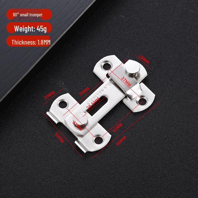 

90° Stainless Steel Sliding Door Bolt Lock