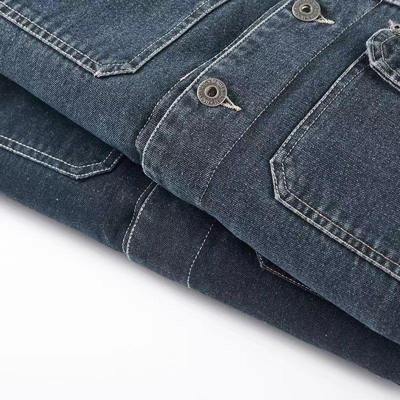 Herren Winter Jeansjacke mit Fleecefutter – Warme Lammwolle, Winddicht, Verdickt, Kältebeständiger Mantel