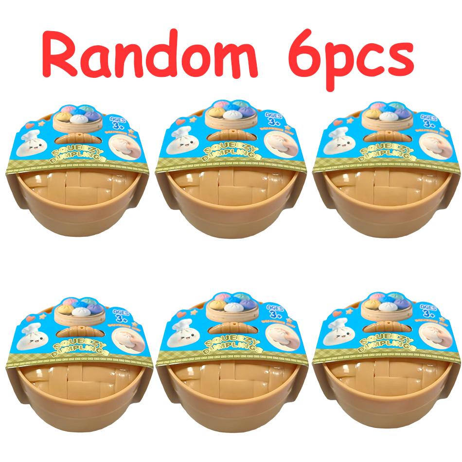 Simulation Dumpling Squishy Anti Stress For Children Adults Stress-Relieving Toy Colorful Glitter Squeezable Toys