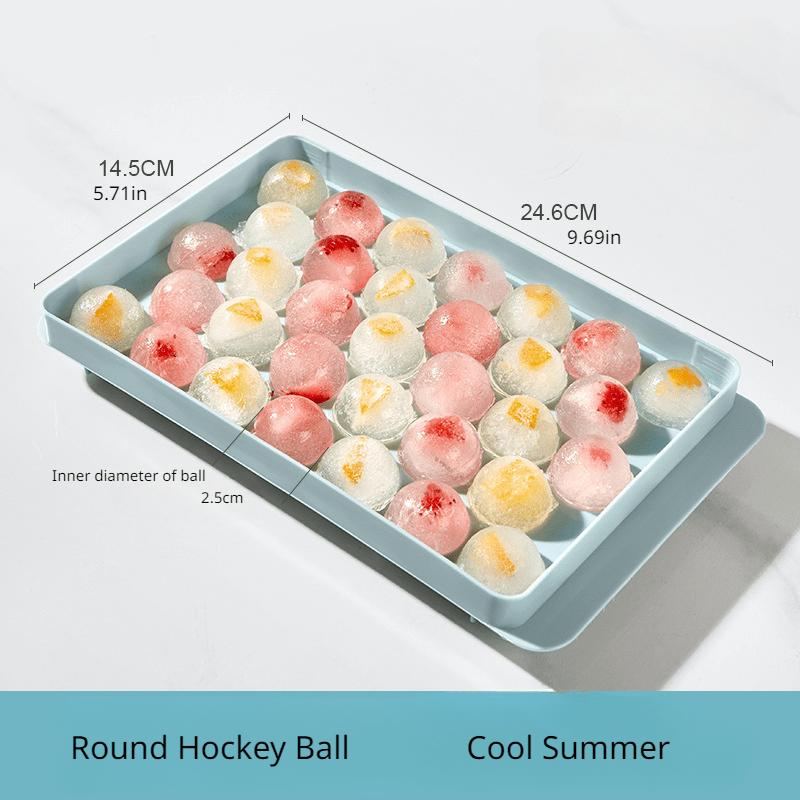 1pc Food Grade Round Ice Cube Mold  33 Grids for Perfectly Frozen Ice Hockey Cubes Ideal Home Kitchen Tool