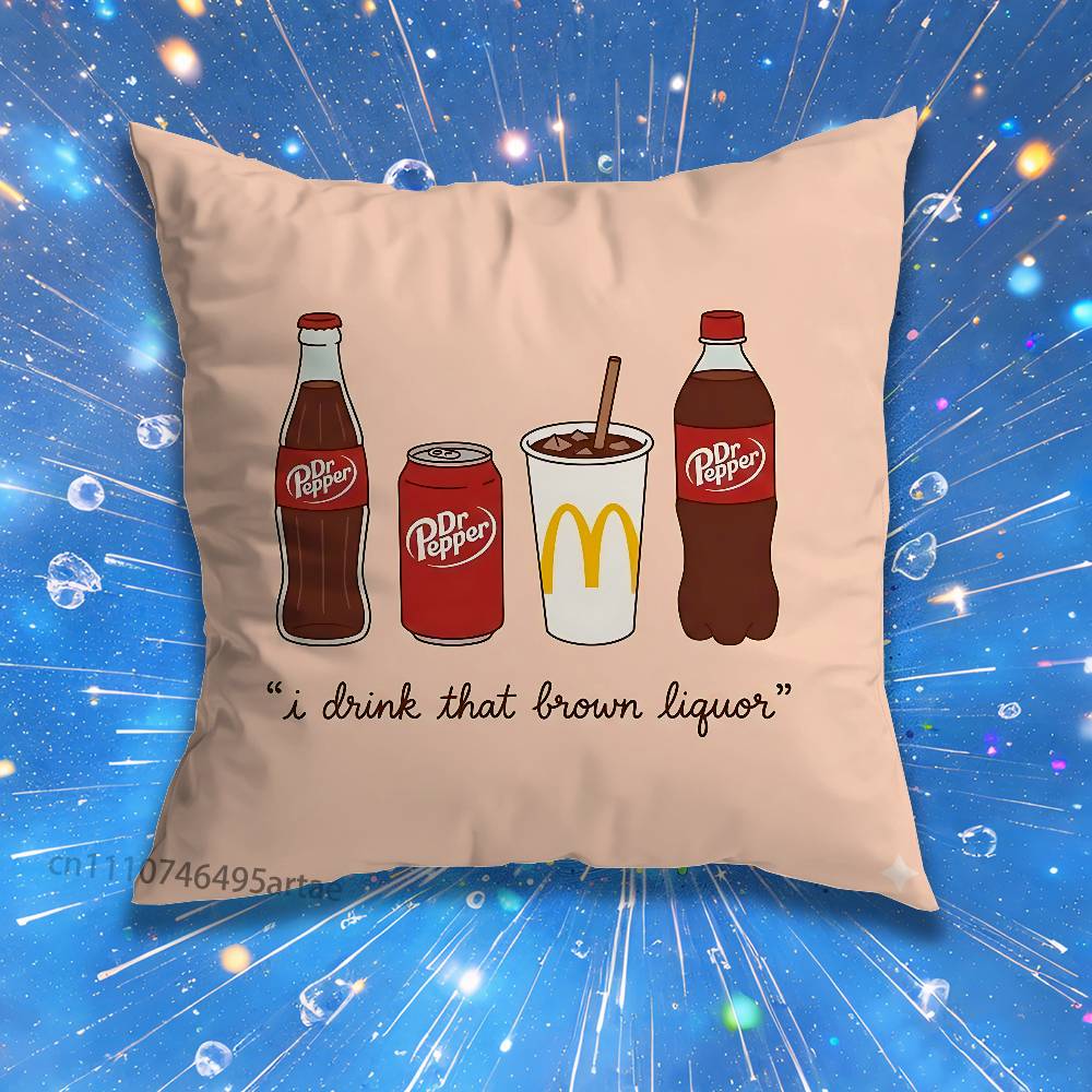 DDr Drink PPepperS Pillow Case For Home Bedroom Car Office Decoration Living Room Sofa Cushion Cover Suitable