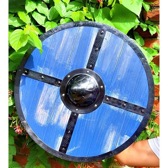 Bouclier viking médiéval de 60,96 cm, bouclier en bois, réplique de bouclier viking, bouclier de guerrier médiéval