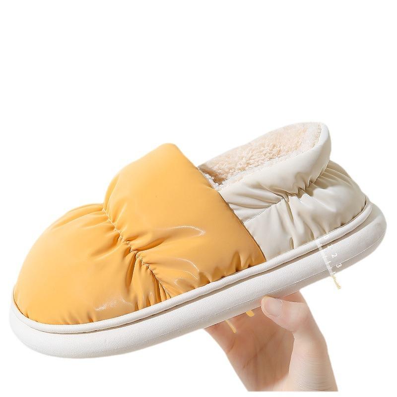 Cotton Slippers Women's Winter Bag Heel Waterproof Casual Thick Bottom Non-slip Indoor Thickened Home Thermal Cotton Shoes Men