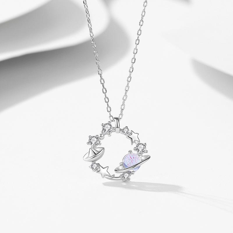 Tancise S925 Sterling Silver Luxury Personality Pendant Necklace Women's Classic Tide Necklace