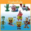 Prémiová sada 8 ks figurek Spongebob Squarepants, Patrik Hvězda, Sépiák Chobotnice z PVC