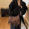 Women's Bag 2025 Autumn and Winter New Niche Design Fringed Messenger Bag Retro Versatile Shoulder Bag Tote Big Bag