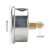 Upgraded Vacuum Pressure Gauge 1/4 BSPT Vacuum Gauge Back Mount for Air Compressor Water Oil Metal Frame -30 0-30