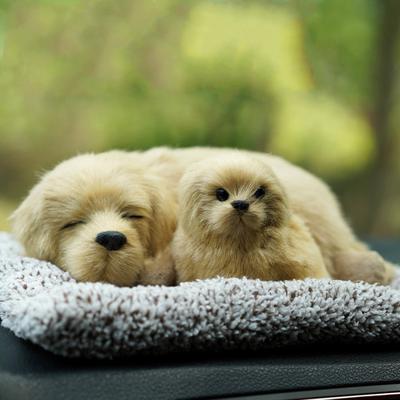 Ambientador para coche, purificador de aire para coche, carbón activado, perro de imitación, purificador de aire, juguetes de peluche