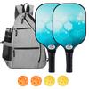 Glass Fiber Pickleball Paddle Set With PP Honeycomb Core 2 Paddles 4 Balls Carry Bag Beginners Recreational Players