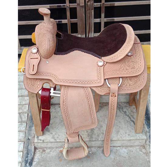 Western Natural & Brown Leather Roper