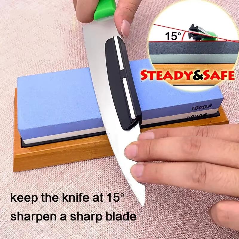 Professional plastic angle guided sharpening stone with angle guidance, sharp blade, sharp diamond accessories, kitchen knives