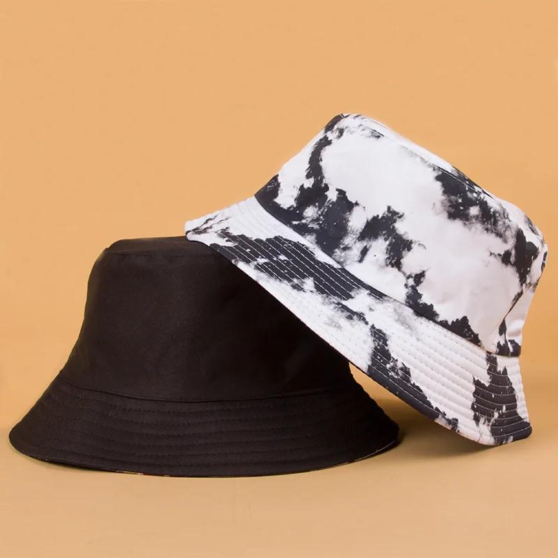 New Street Graffiti  Men's Bucket Hat Double-Sided Hip Hop   Outdoor Women Caps Beach Sun Protect Fishing Unisex Bonnet