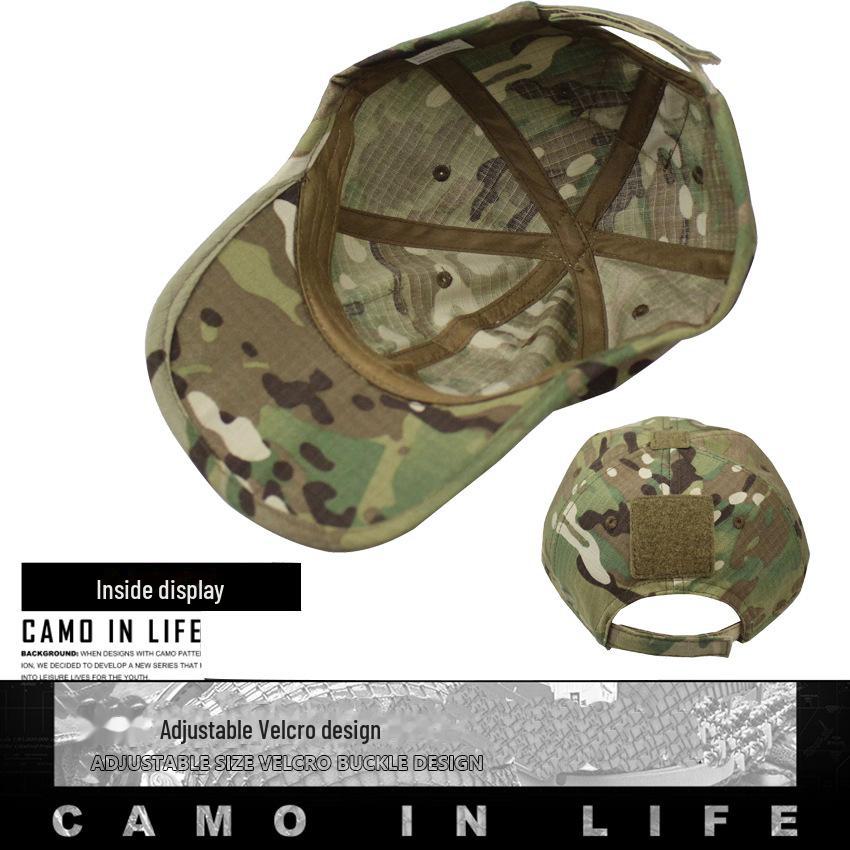 Men's Camouflage Sunshade Tactical Baseball Cap - Foldable, Velcro, Sun Protection, and Ideal for Outdoor and Fishing Activities.