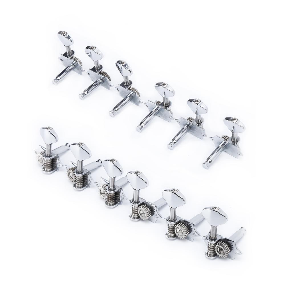 6Pcs Guitar String Tuning Peg Metal Open Tuner Key Machine Head Set Kit for Acoustic Electric