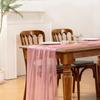 Reusable Chiffon Table Runner Solid Color Wedding Table Runner  Dinning Table