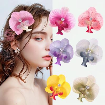 Gradient Color Phalaenopsis Hair Clip Set - Women's Styling Accessories, Internet Celebrity Style