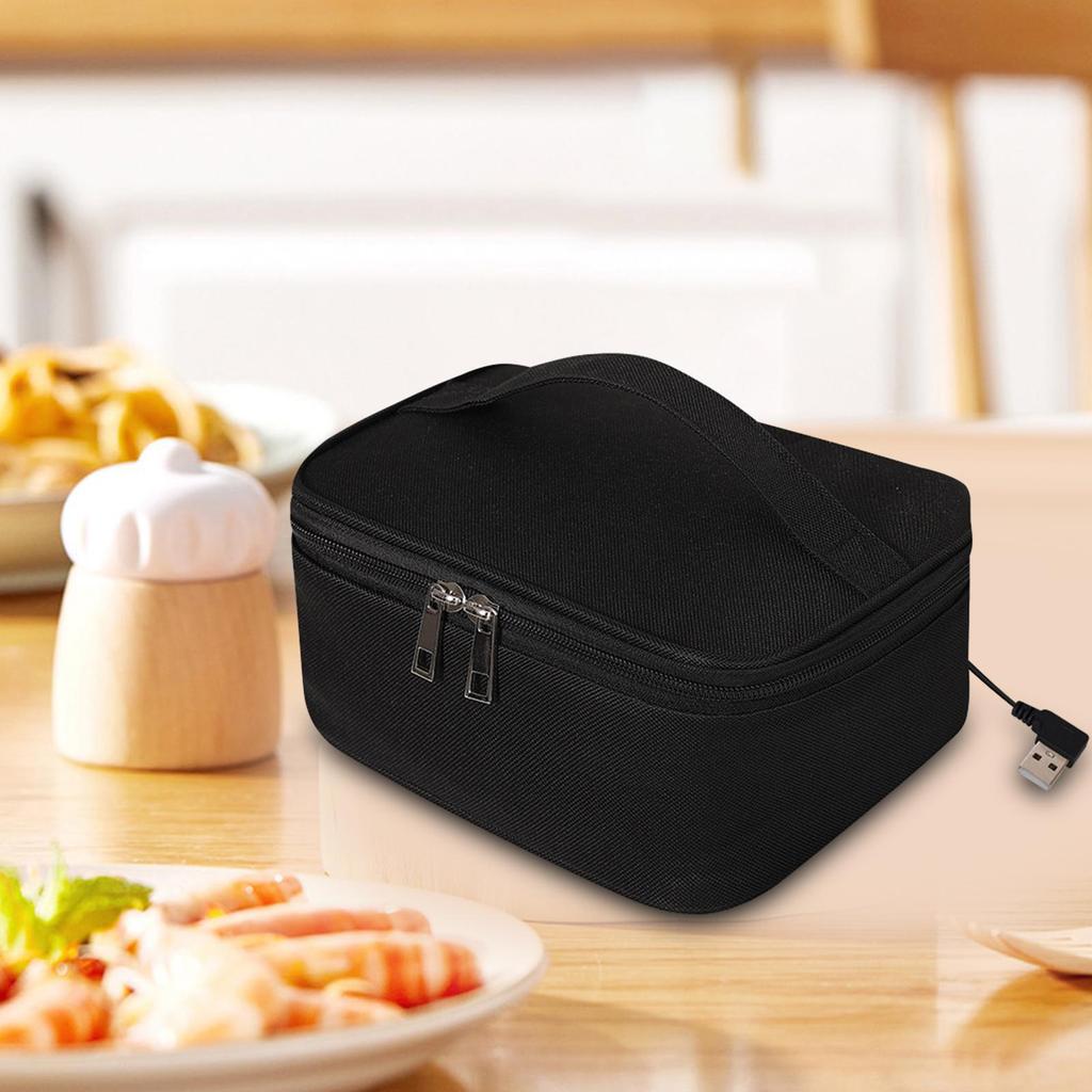 USB Heated Lunch Box Oxford Cloth Food Warmer Heater for Camping Office Car