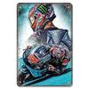 Placca in Latta Vintage Moto, Decorazione Garage Officina Dacha 20x30cm