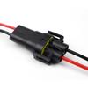 2PCS H11 H8 H9 9005 880 H16JP Wiring Harness Waterproof Male Female Socket Connector Plug Extension Pigtail for Car LED HID