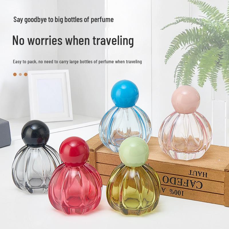 Transparent Glass Pumpkin Perfume Spray Bottle for Travel and Samples