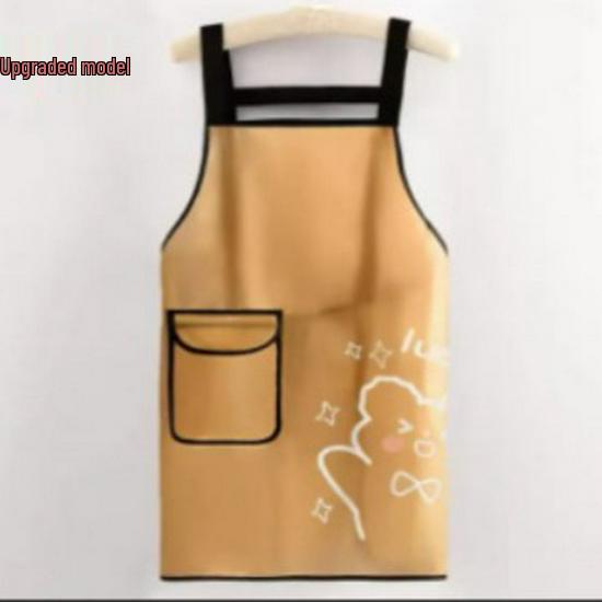 Sleeveless Waterproof TPU Kitchen Apron - Oil-Proof, Semi-Transparent, No-Wash Design