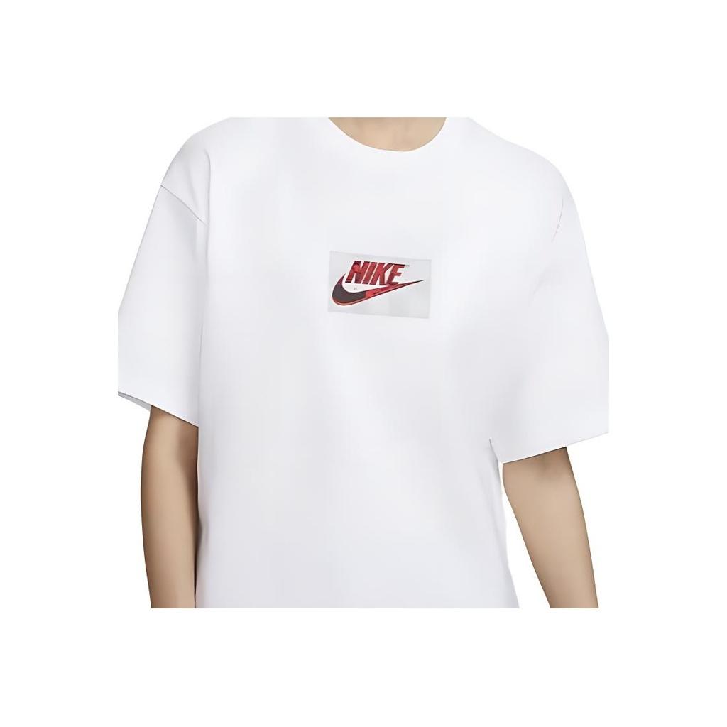 Nike Mac Attack Letter Print Crew Neck Casual Short Sleeve T-Shirt Women Tops White FN4176-100