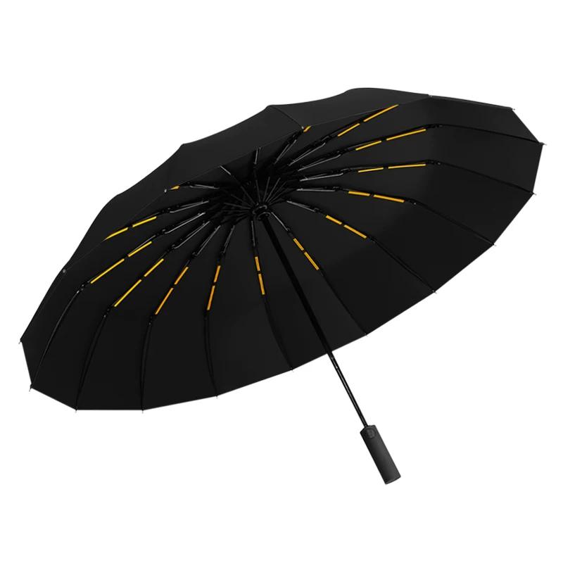32-Bone Typhoon-Proof Automatic Umbrella Men's Large Strong Wind-Resistant Rainstorm Dedicated Umbrella Rain-Proof Dual-Use Female Folding Umbrella