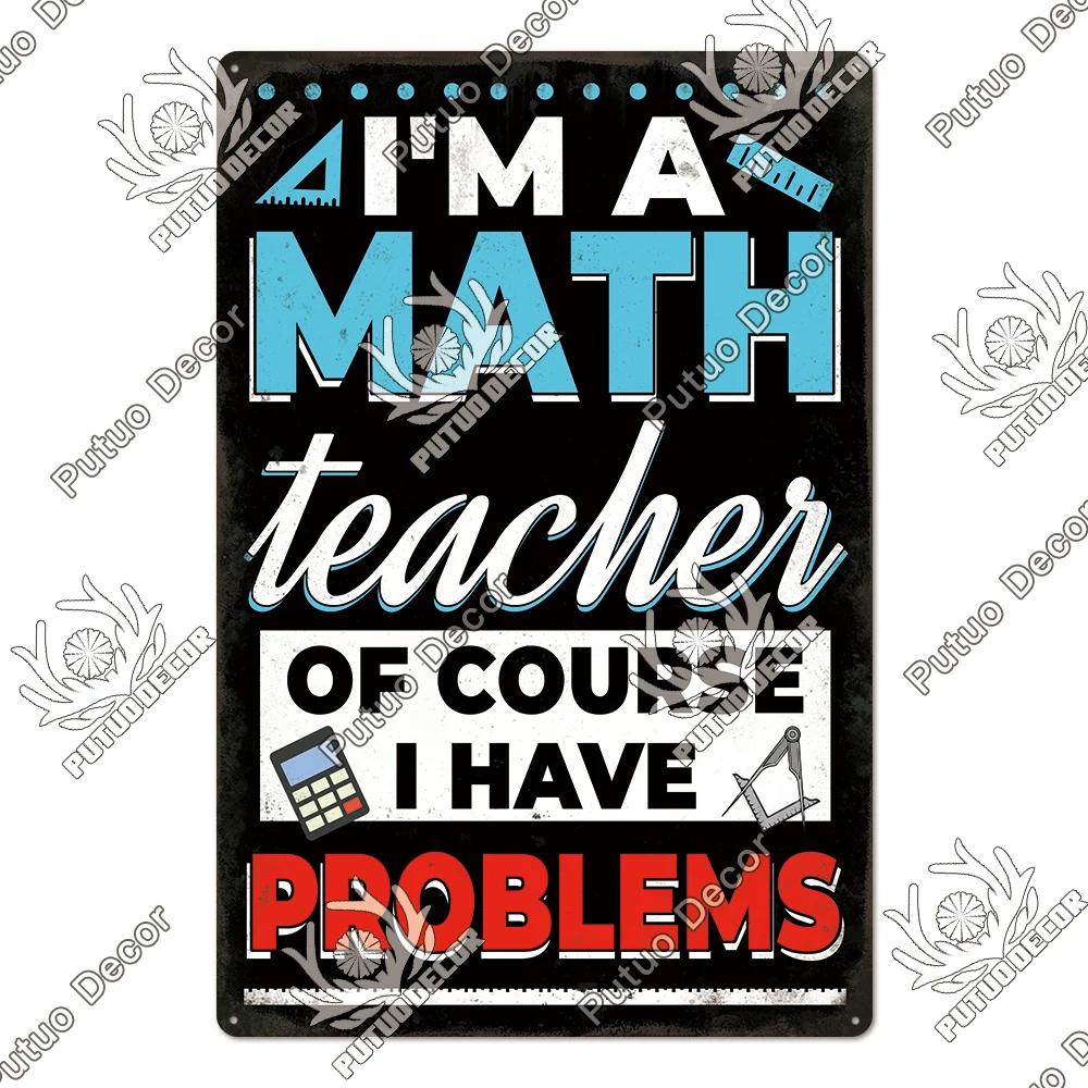 Putuo Decor Funny Sarcastic Vintage Posters Tin Signs Retro Plaque Metal Plate Wall Art Decor for Home Living Room Unique Gift