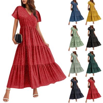 Women's Flowy Dresses Women's Summer Dresses Casual Short Sleeve Maxi Dresses Formal Maxi Dresses