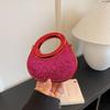 New Ladies Acrylic Crescent Evening Mini Shoulder Bag - Elegant Dazzling Color Handbag