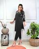 Set Kurta Etnico da Donna in Puro Cotone Designer Indiano Abbigliamento Casual Set Kurti Pantaloni