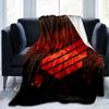 Red And Black Sport Emblem Printed Throws Blanket Soft Flannel Blankets for Couch Bed Gifts for Men Women Picnic blanket Christmas gifts