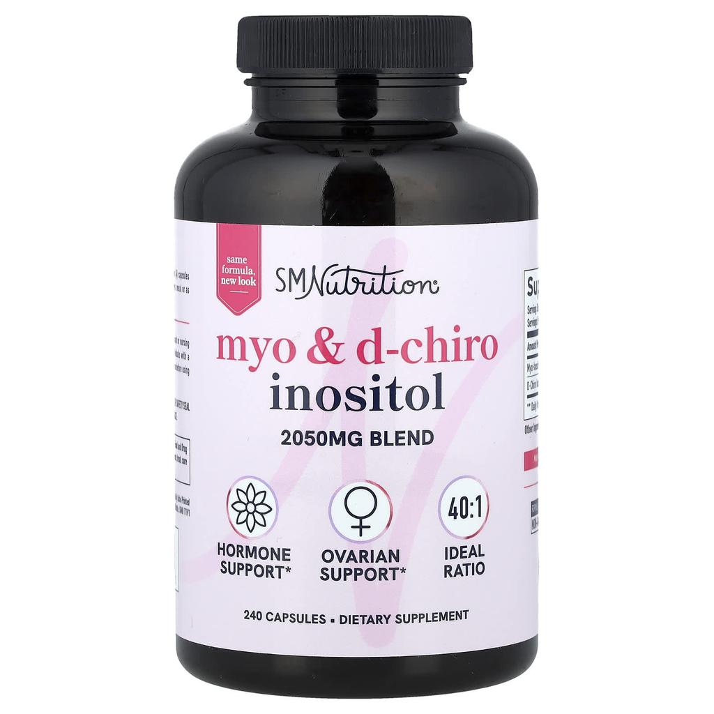 SMNutrition, Myo-Inositol, d-Chiro-Inositol, 240 Capsules