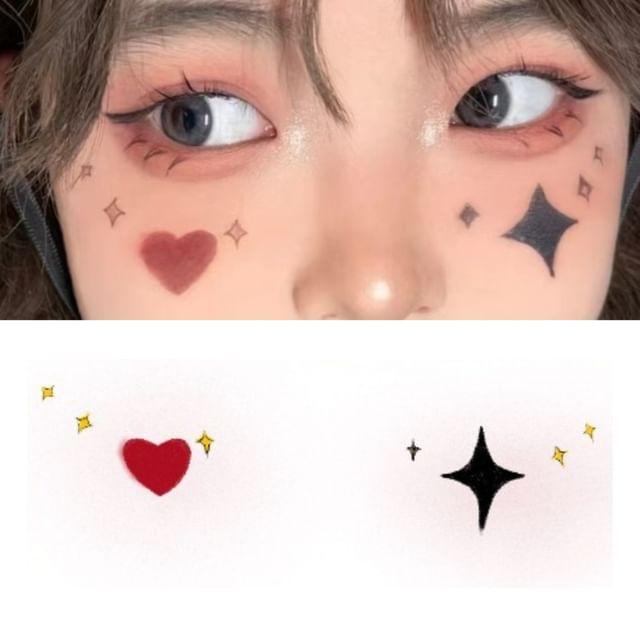 Miumi - Halloween Clown Gesichts Make-up Aufkleber / Set