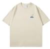 T-shirt unisexe à manches courtes en pur coton poids lourd américain avec imprimé Été Tendance Marque Col rond Haut Élégant et Cool
