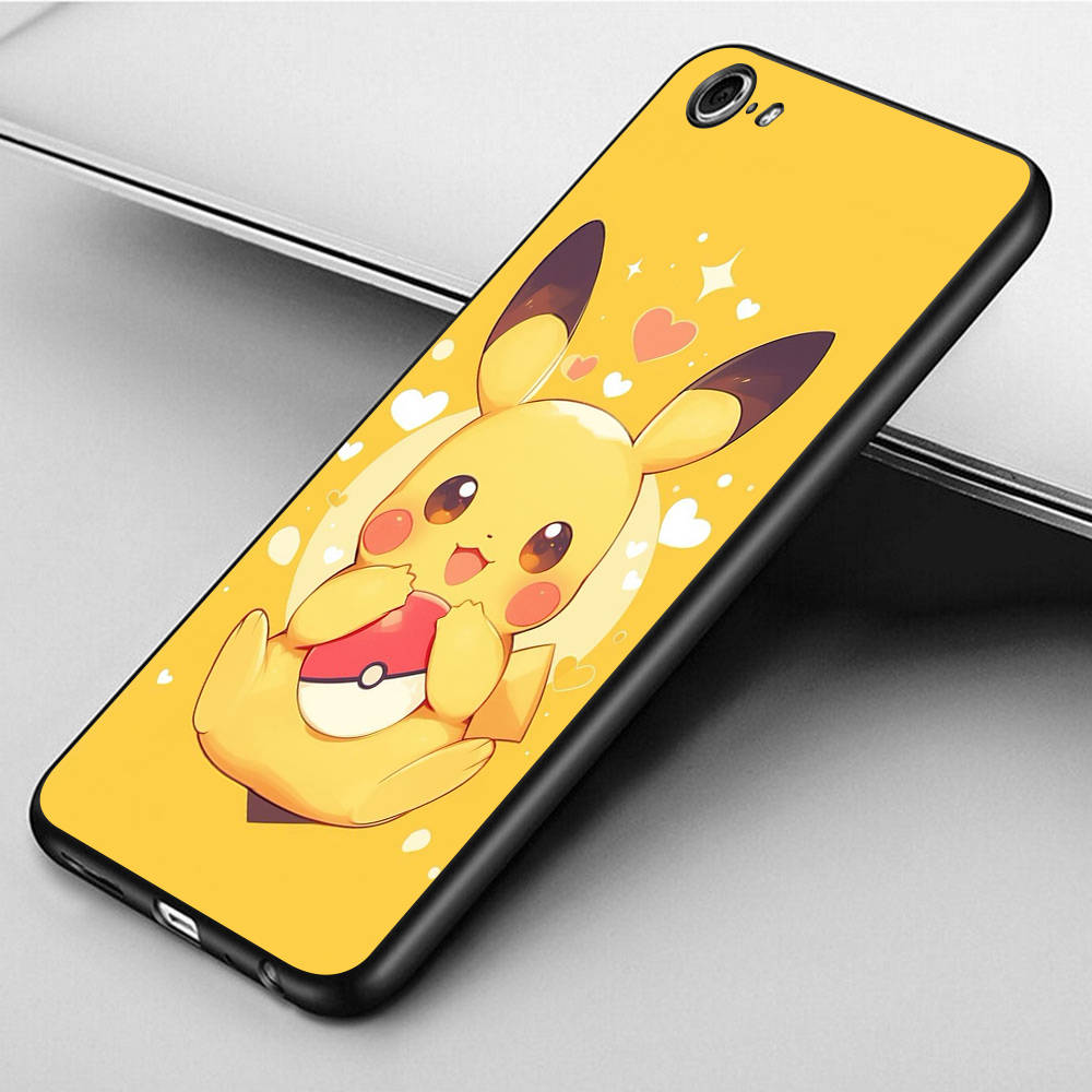 CT53 Cute Pikachu Case for OPPO Reno 8 6 5 4 Pro Find X3 A17 A31 A38 A40 A53 A54 A55 A74 A76 A78 A77 A80 A94 A95 A96 Lite Black Sofe Cover
